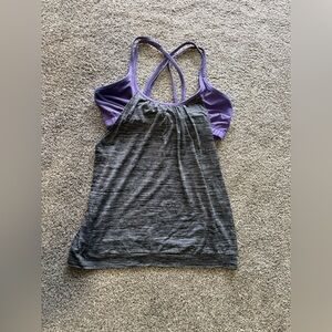 Women's Purple and Gray Tank Top